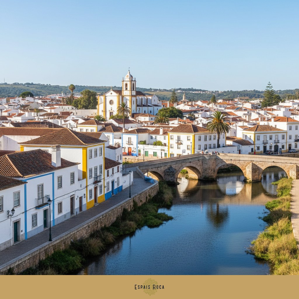 Tavira whitewashed town in the Algarve