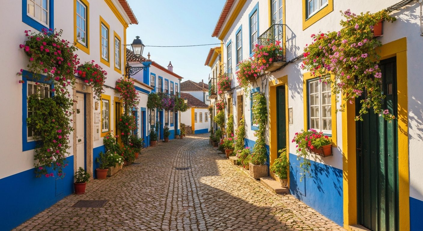 Obidos Cobbled Street