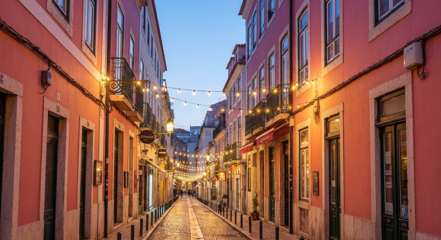 Pink Street Evening Bars
